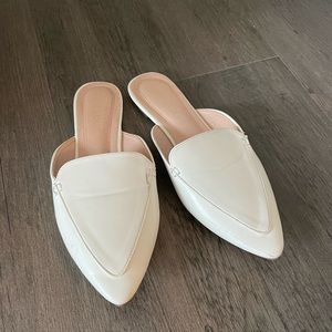 Women’s white slip on loafers, size 8. Like new.